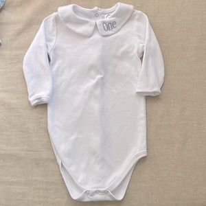 Blanke boutique custom “one” monogrammed onesie